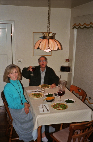 Kay and David at dinner