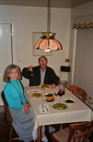 Kay and David at dinner