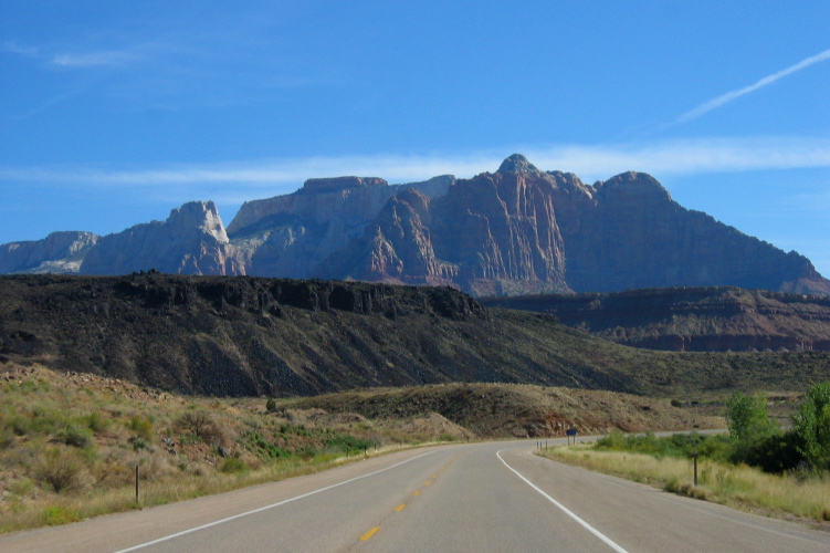 Approaching Zion National Park on UT9.