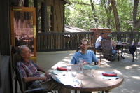 Waiting for lunch at the Zion Lodge.