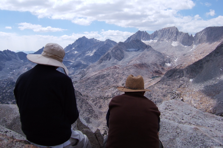 David and Ron contemplate the view from the shoulder of Mt. Starr.