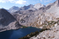 Ruby Lake from the Mono Pass Trail.