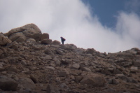 Hiker on the ridge of Mt. Starr.