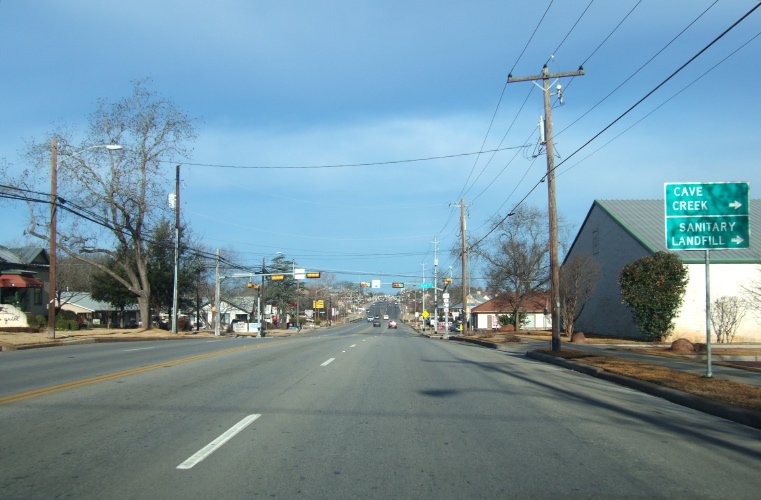 Entering Fredericksburg, TX on US-290.