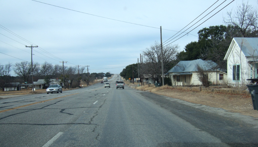 Heading west on US-87 (north) through Eden, TX.