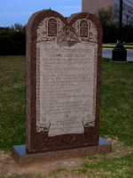 Ten Commandments monument at the Texas Capitol grounds