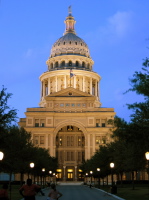 Texas State Capitol (center) from the south
