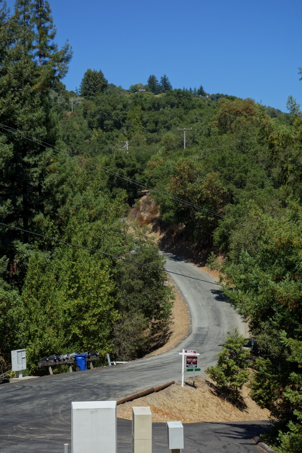 Upper Hutchinson Road climbs steeply.