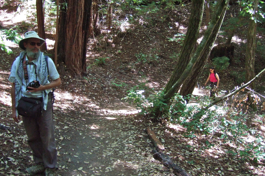 Frank and Stella crossing the east fork of Berry Creek