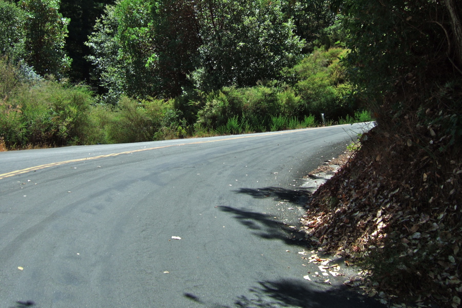 Jamison Creek Road, the steepest part
