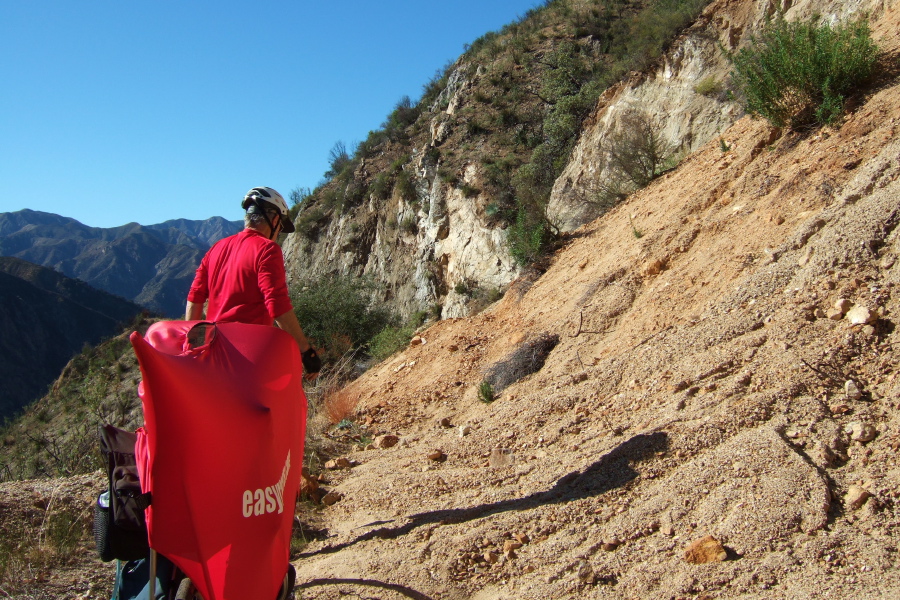 Ron investigates the northern slide.