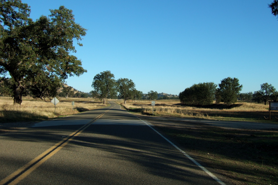 View down the lower end of Nacimiento-Ferguson Rd.