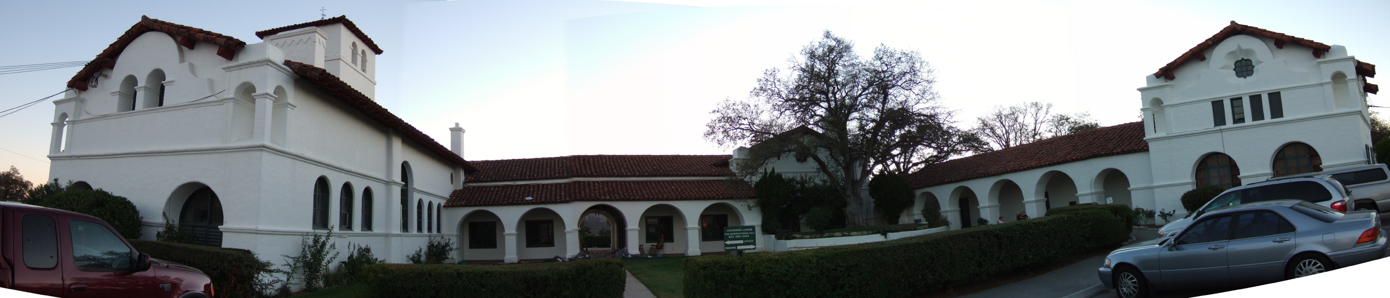 The Hacienda courtyard panorama.