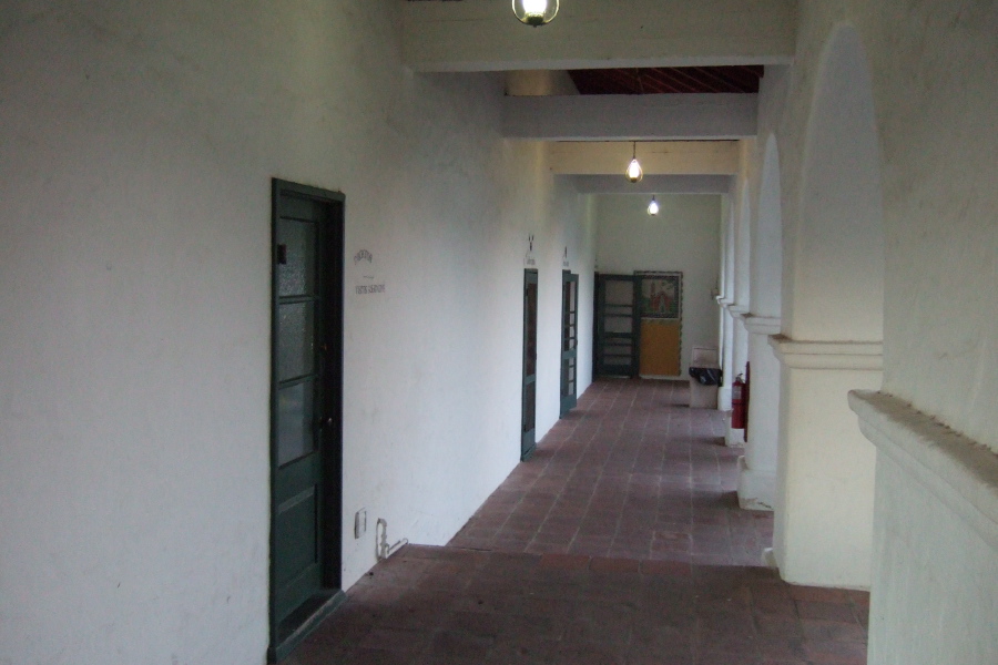 Corridor outside the garden rooms.