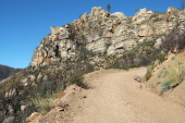 Large rock outcropping near BM 2805.