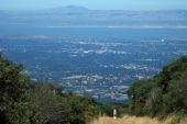 David descends the Black Mountain Trail toward Foothill College.