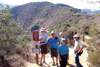Alice, Ron, David, Stella, and Frank on the Hostel Trail.
