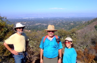 Frank, Ron, and Stella on Elephant Mountain (1200ft).