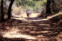 Alice and David climb up the Black Mountain Trail.
