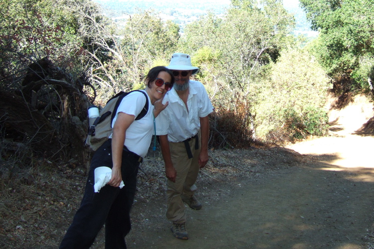 Stella and Frank on the trail.