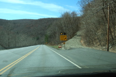 Runaway truck ramp on VT9 near Woodford, VT