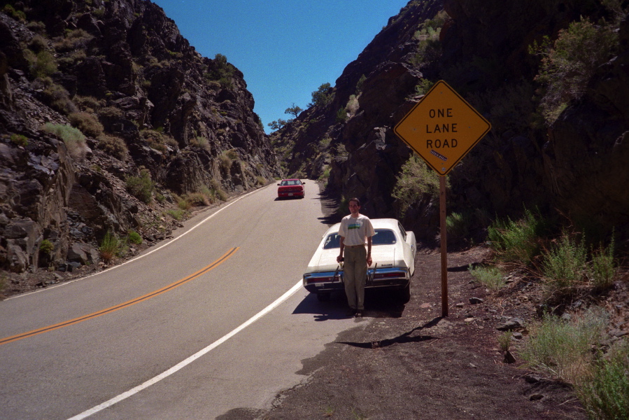 Driving up CA168 near Westgard Pass.