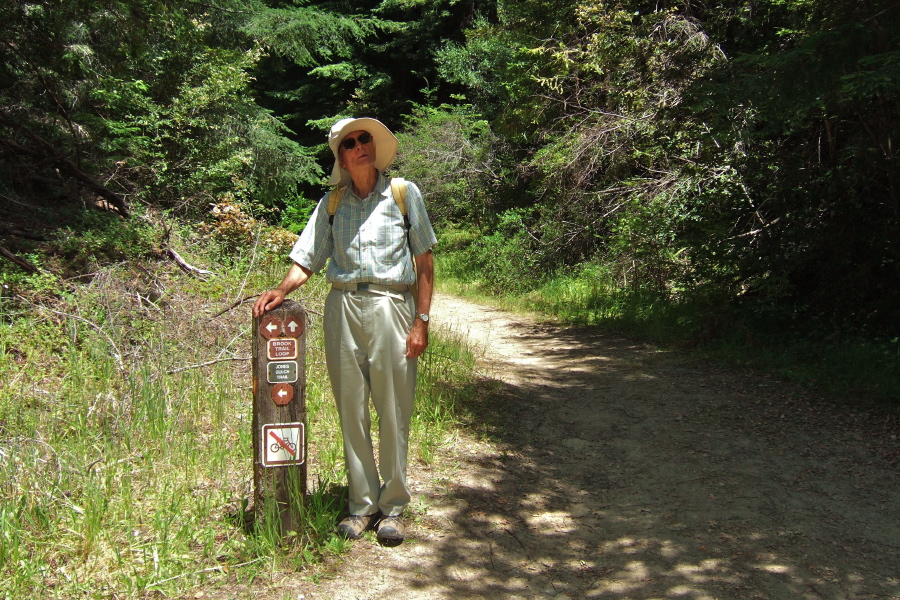 David starts up the Brook Trail Loop.