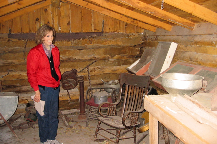 Poking around inside Bryce's old cabin (2).