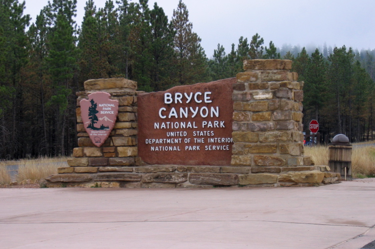 Entrance to Bryce Canyon National Park.