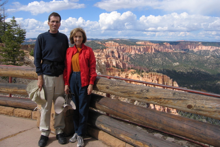 Bill and Kay at Rainbow Point, Bryce Canyon.