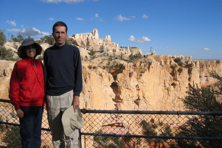 Kay and Bill at Paria View, Bryce Canyon.