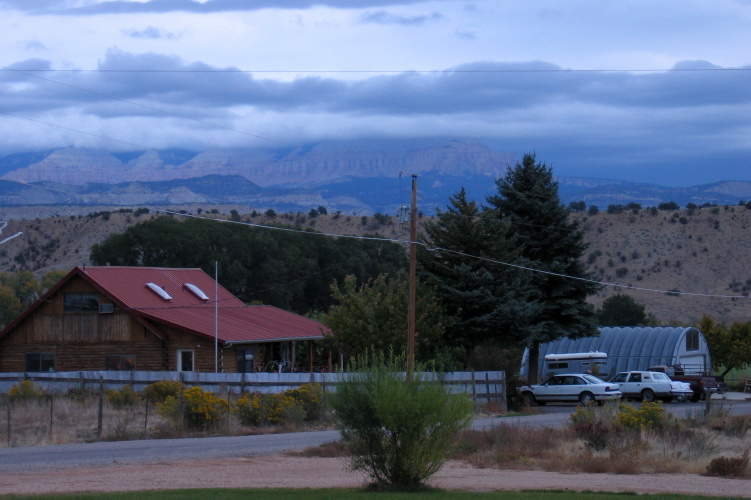 Powell Point under a cloud, from the Bullberry Inn.