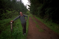 David at the turnoff for the Mill Ox Trail.