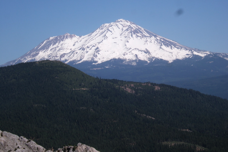 Mt. Shasta (14162ft) from Castle Crags ridge.