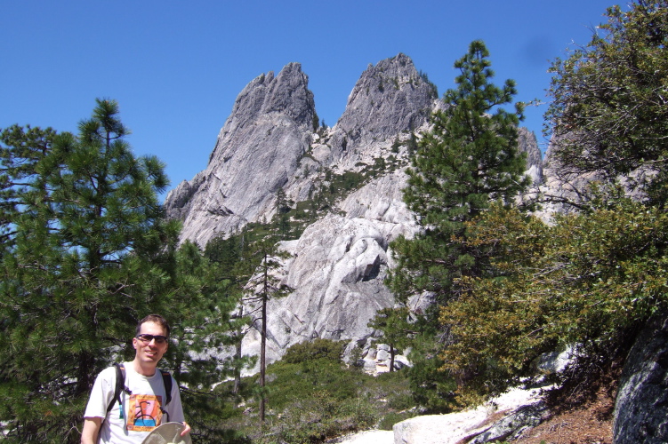 Bill on the crags ridge.