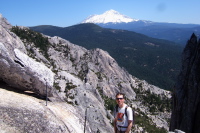 Bill at the edge of the abyss behind Castle Dome.