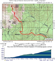 Castle Crags Hike Map
