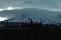 Mt. Shasta is in the clouds today.