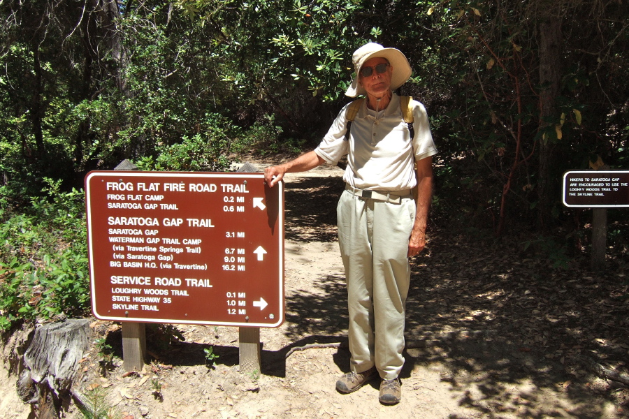 David stands ready to resume the hike to the Beekhuis Trailhead, about 4 miles distant.