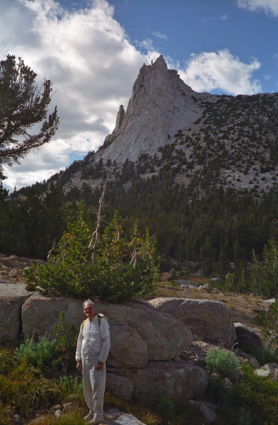 David below Cathedral Peak