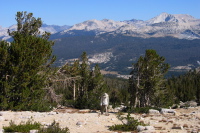 David hiking up the gradual slopes to Echo Ridge (10300ft)