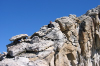 Echo Ridge (11130ft); Bill sitting on the edge 2