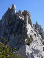 Pinnacles at summit of Cathedral Peak (10971ft)