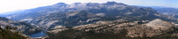 Cathedral Peak Panorama, view west (10720ft)