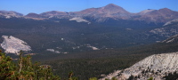 Cathedral Peak Panorama, view northeast (10730ft)