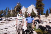 Bill and Ron climb up to the Cathedral Plateau.