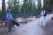 Ron and David at the Budd Lake use trail and the John Muir Trail.