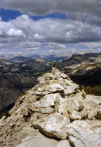 David walks the sharp arête.