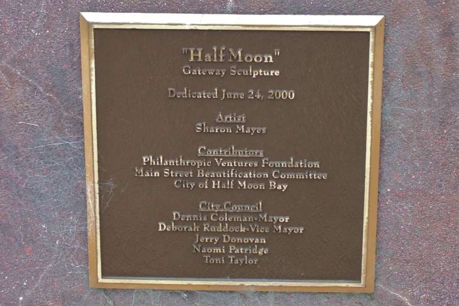 Half Moon sculpture plaque
