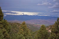 Dark clouds gather over Slide Mountain and Mt. Rose.